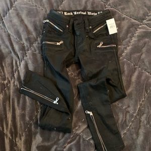 Rock revival moto jeans